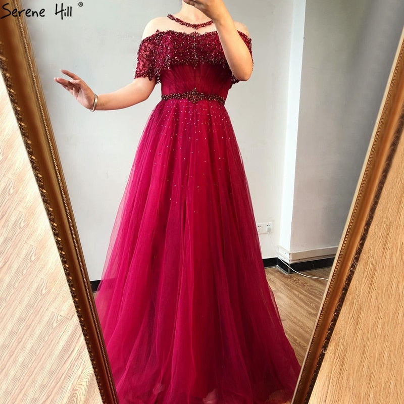 red sequin a line dress A-line Strapless Sweetheart Sequin Tiered Ruffle Prom Dress with Slit S8940P - Prom Dresses