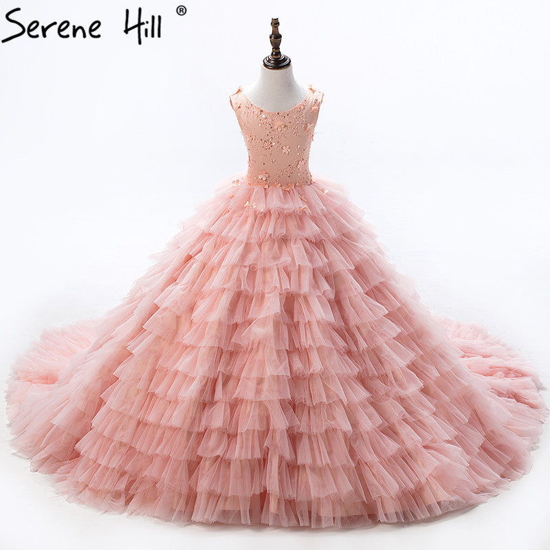 Baby Peach Pageant Dresses For Girls Glitz Flower Girl Dresses HTA0005 On Sale No Return No Refund - SERENE  HILL