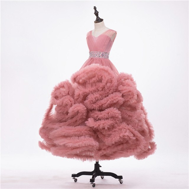 On Sale No Return No Refund Rushed Girls Pageant Dresses Cloud Flower Girl Dresses Custom Made HTA0001 - SERENE HILL