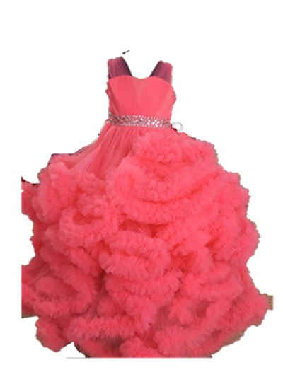 On Sale No Return No Refund Rushed Girls Pageant Dresses Cloud Flower Girl Dresses Custom Made HTA0001 - SERENE HILL