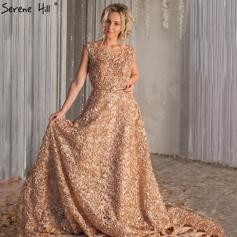 On Sale no return no refundSale Elegant Tulle Evening Dress Sleeveless Small Flowers Evening Gowns HA2064 - SERENE  HILL