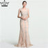 On Sale No Return No Refund Sale Lace Mermaid Evening Gowns Sleeveless Crystal Pearls Tulle Evening Dress Long LA6117 - SERENE HILL