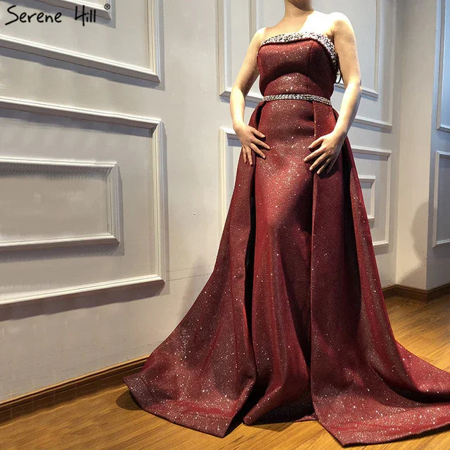 On Sale No Return No Refund Sale DuBai Designer Pink Beading Luxury Slim Sexy Mermaid Evening Dresses Vintage High-end Evening Gowns Real Photo LA6339 2025 - SERENE HILL