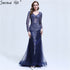 On Sale No Return No Refund Sparkly Luxury Crystal Sequined Tulle Evening Dress Elegant Mermaid LA6400 - SERENE HILL