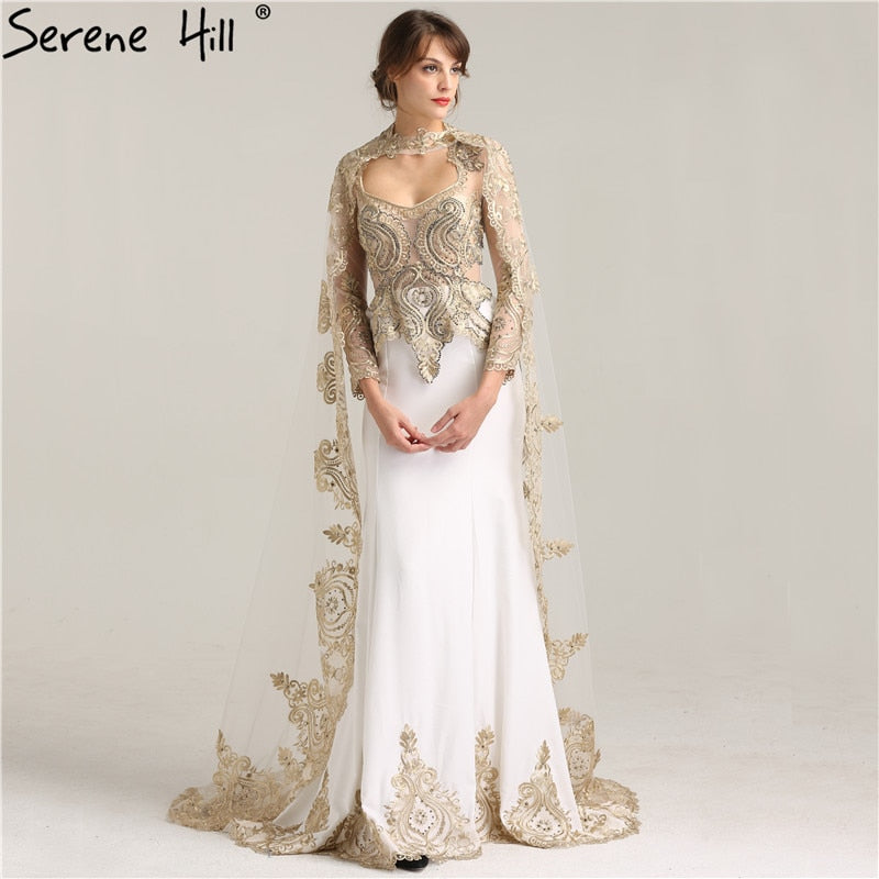 On Sale no return no refundSale Mermaid With Cap Fashion Evening Dress Long Sleeve LA6271 - SERENE  HILL