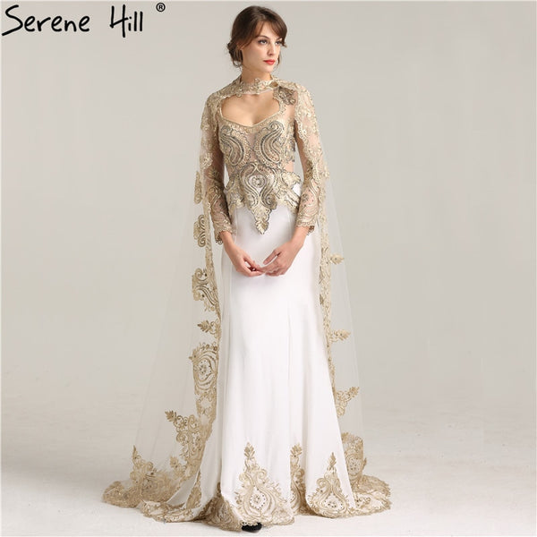 On Sale no return no refundSale Mermaid With Cap Fashion Evening Dress Long Sleeve LA6271 - SERENE  HILL