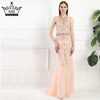 On Sale no return no refundSale Tulle New Evening Dress Lace Pearls Diamond Mermaid LA6089 - SERENE HILL