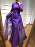 On Sale No Return No Refund Purple Long Sleeves Fashion Evening Dresses LA6548 - SERENE HILL