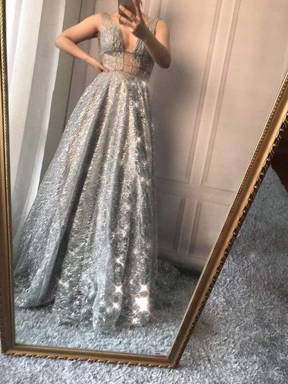 On Sale no return no refundSale Deep-V Sexy Tulle Evening Dresses Evening Gowns LA6251 - SERENE HILL