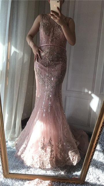 On Sale No Return No Refund Lace Mermaid Evening Dress  Evening Gowns LA6455 - SERENE  HILL