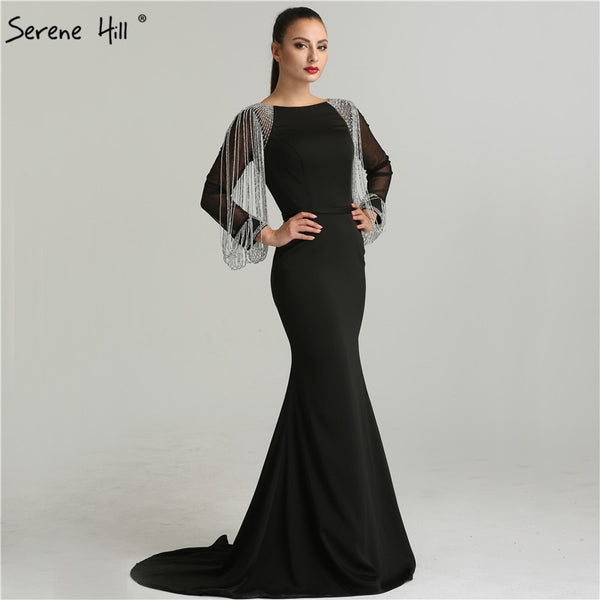 Beading Chain Elegant Mermaid Prom Dresses Crystal LA6219 - SERENE  HILL