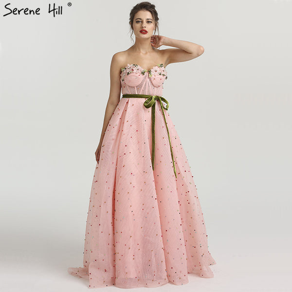 Luxury  Flowers  Pearls  Evening Dress  LA6490 On Sale