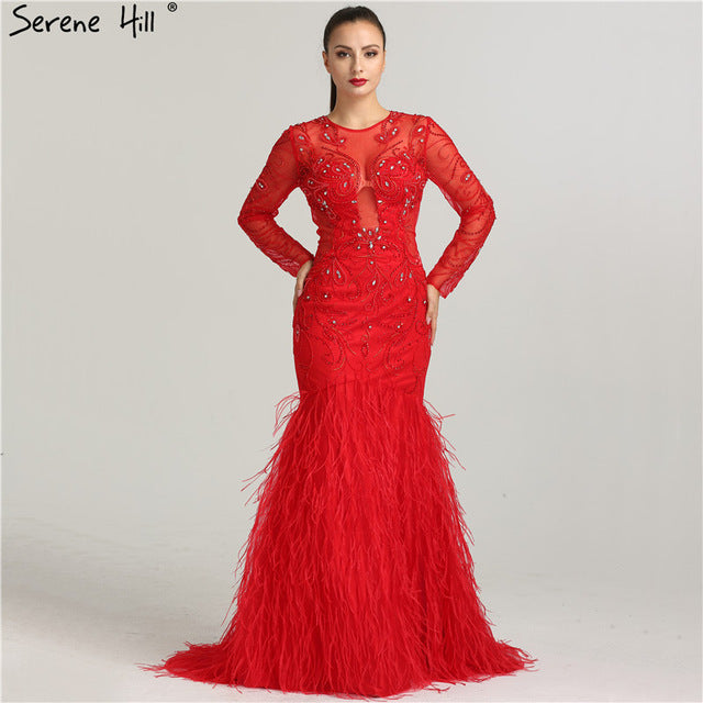 On Sale no return no refundSale Dubai Designer CUT-OUT Sexy Evening Dresses Mermaid Tulle LA6407 - SERENE HILL