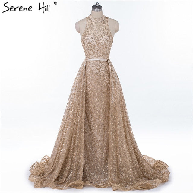 O-Neck Crysta Fashion Tulle Evening Gowns LA6279 - SERENE  HILL