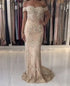 On Sale no return no refundSale Pink Mermaid Boat Neck Evening Dresses Lace Pears Diamond LA6560 - SERENE HILL
