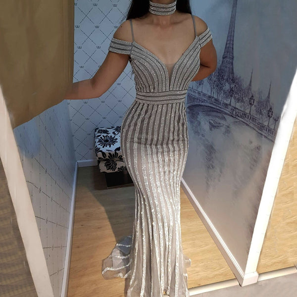 On Sale No Return No Refund  Dubai Pink Sleeveless Crystal Evening Dresses Evening Gowns LA60703 - SERENE  HILL
