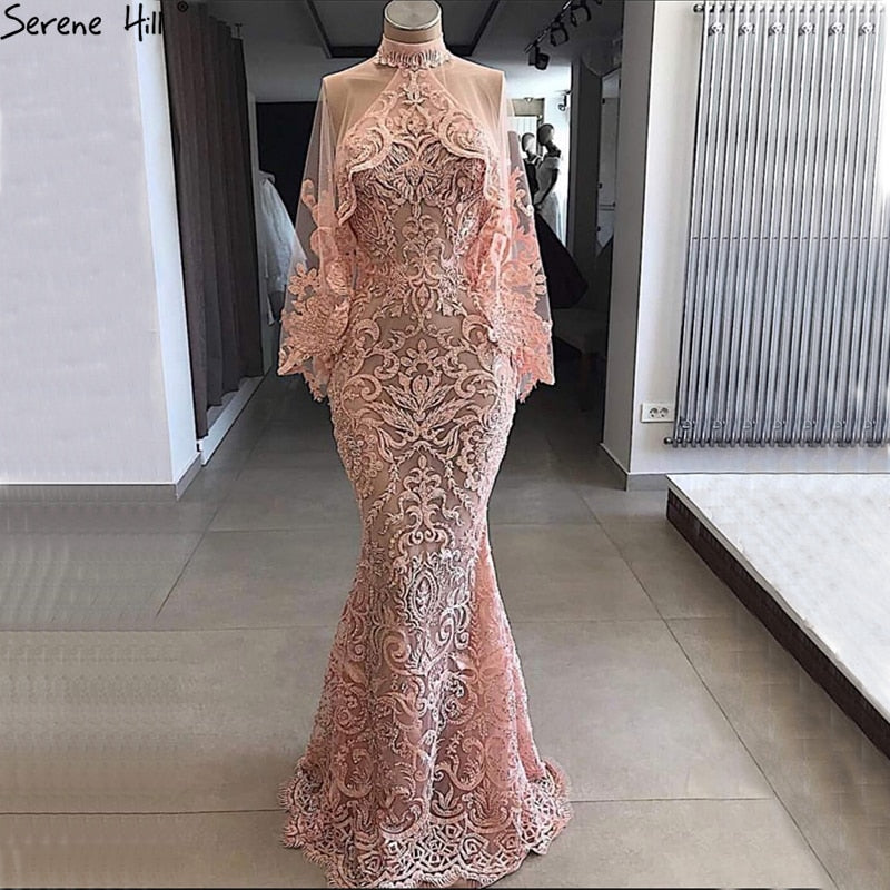 On Sale No Return No Refund Halter Mermaid Evening Dresses Sleeveless Evening Gowns LA6469 - SERENE HILL