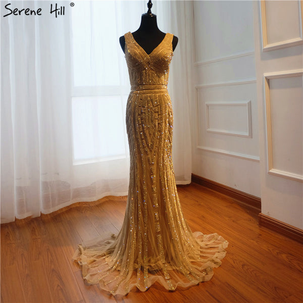 On Sale no return no refundSale Deep-V Sexy Mermaid Tulle Evening Dresses LA6511 - SERENE  HILL