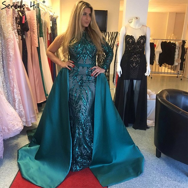 One Shoulder Long Sleeves Evening Dresses LA6619 - SERENE  HILL