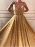 On Sale no return no refundSale Dubai Deep-V Sleeveless Glitter Evening Dresses LA6561 - SERENE HILL