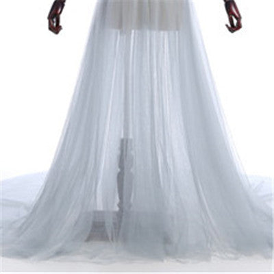 On Sale No Return No Refund Sale Formal dress Long Sleeve See Through Blue Evening Dresses Custom Size Plus Size HA2098 - SERENE HILL