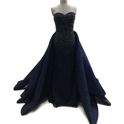 Dubai Design Full Crystal Evening Dresses Off Shoulder Mermaid LA6637 - SERENE HILL
