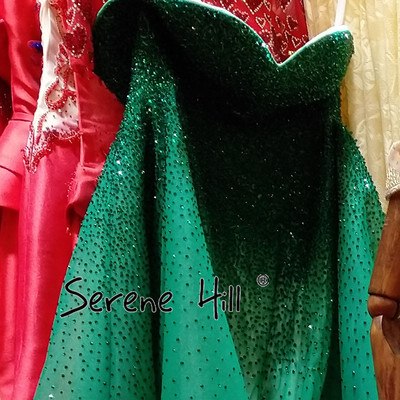 Dubai Design Full Crystal Evening Dresses Off Shoulder Mermaid LA6637 - SERENE HILL