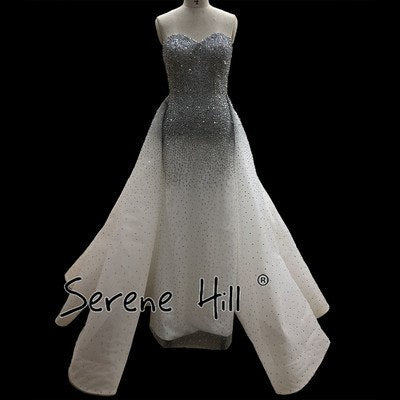 Dubai Design Full Crystal Evening Dresses Off Shoulder Mermaid LA6637 - SERENE HILL