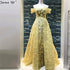 On Sale no return no refundSale Handmade Flowers Pearls Evening Dresses A-Line Off Shoulder LA6627 - SERENE HILL